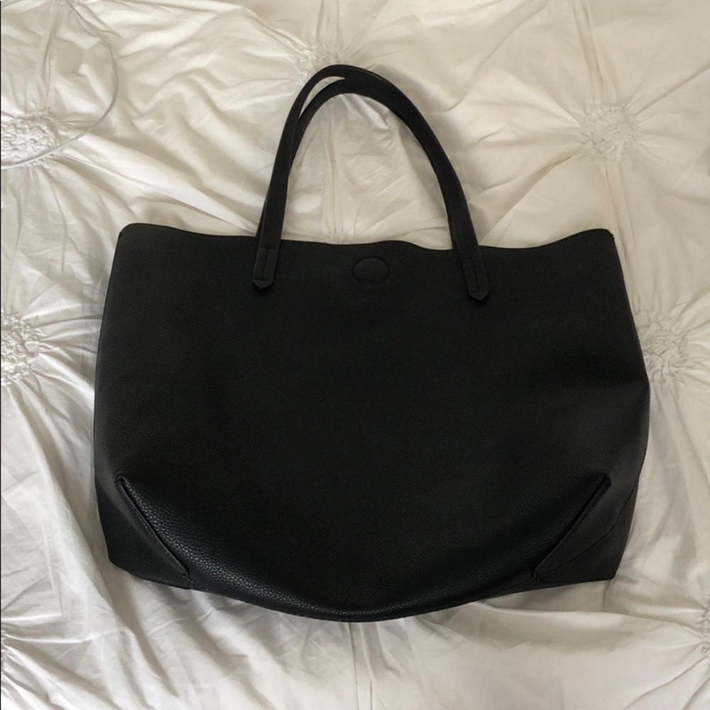 Nordstrom black pebbled tote